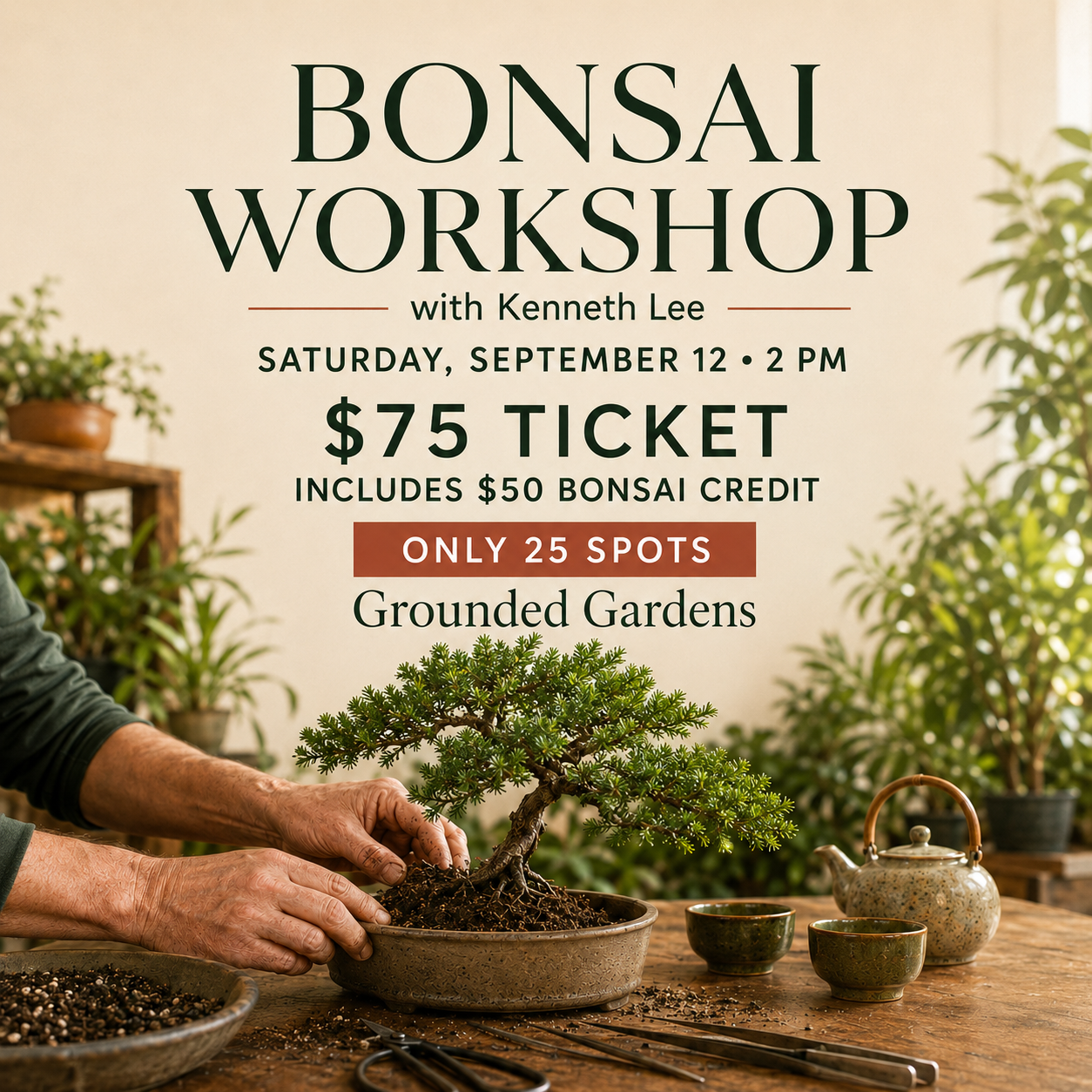 Bonsai Workshop with Kenneth Lee