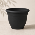 6 inch Bloem Ariana planter with grid in Black