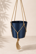 5 inch Eco-Tech Hanging Gelada planter in Dark Blue