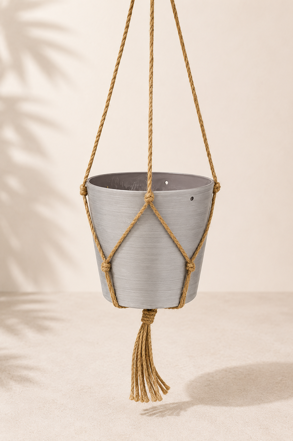 Eco-Tech Hanging Gelada planter in Light Grey