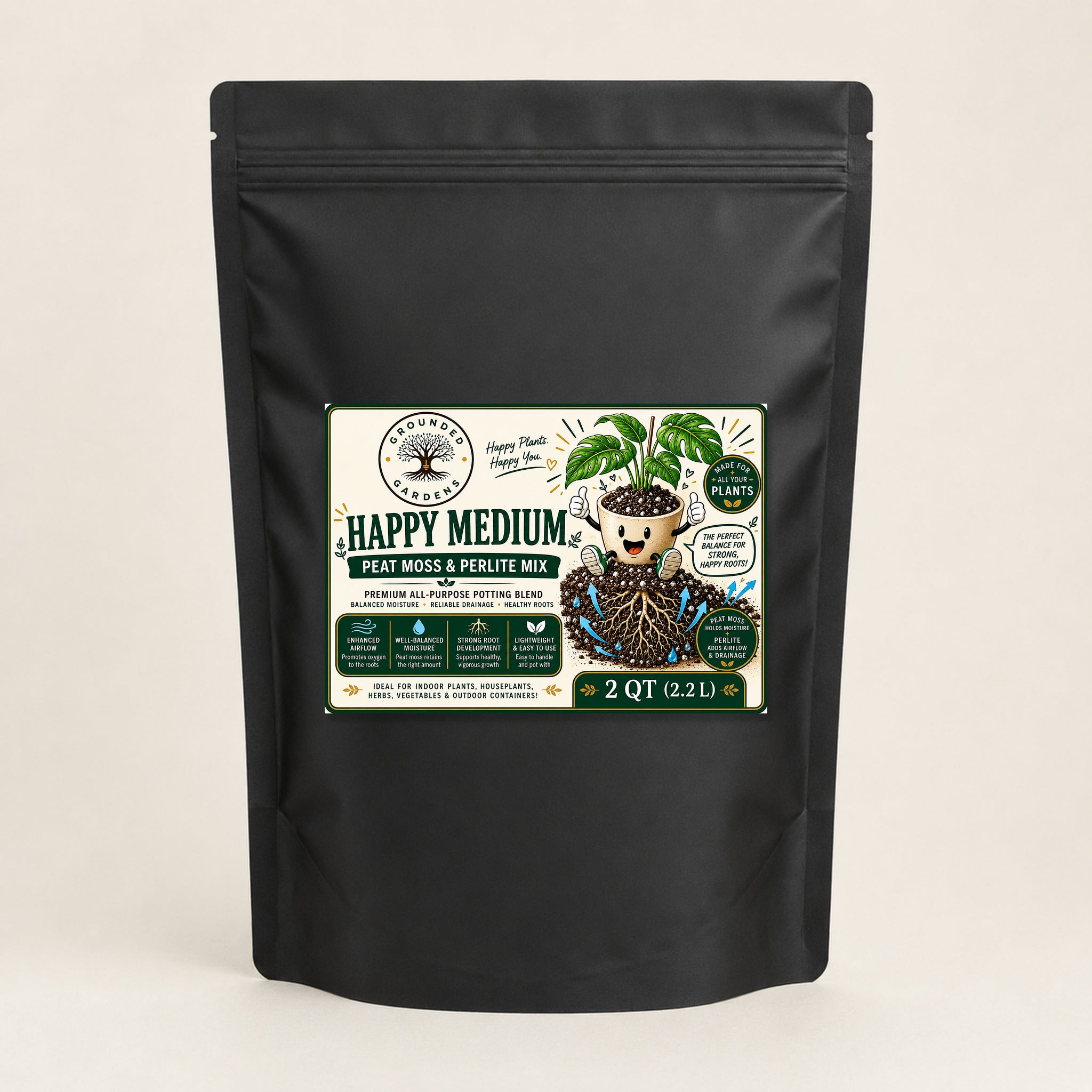 Happy Medium Peat Moss & Perlite Potting Mix
