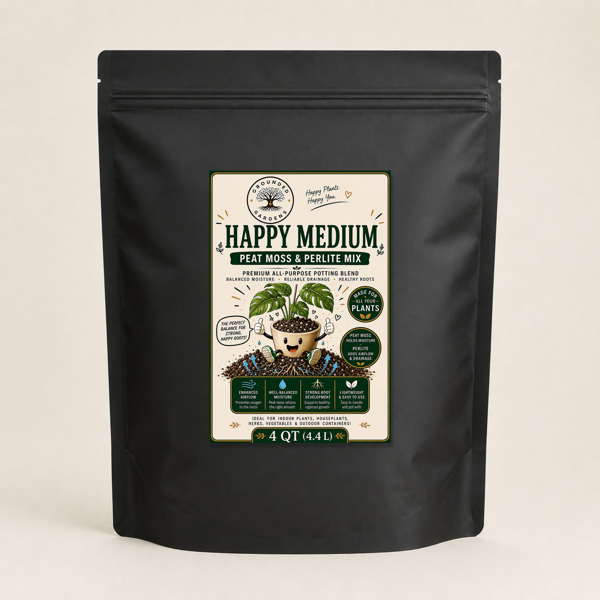 Happy Medium Peat Moss & Perlite Potting Mix