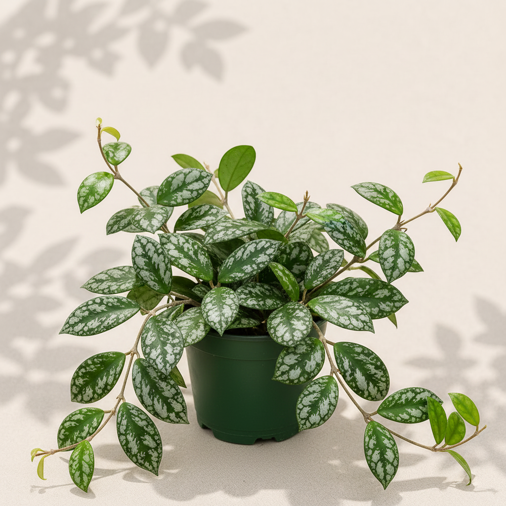 Hoya Caudata Sumatra 4 inch houseplant in dark green nursery pot
