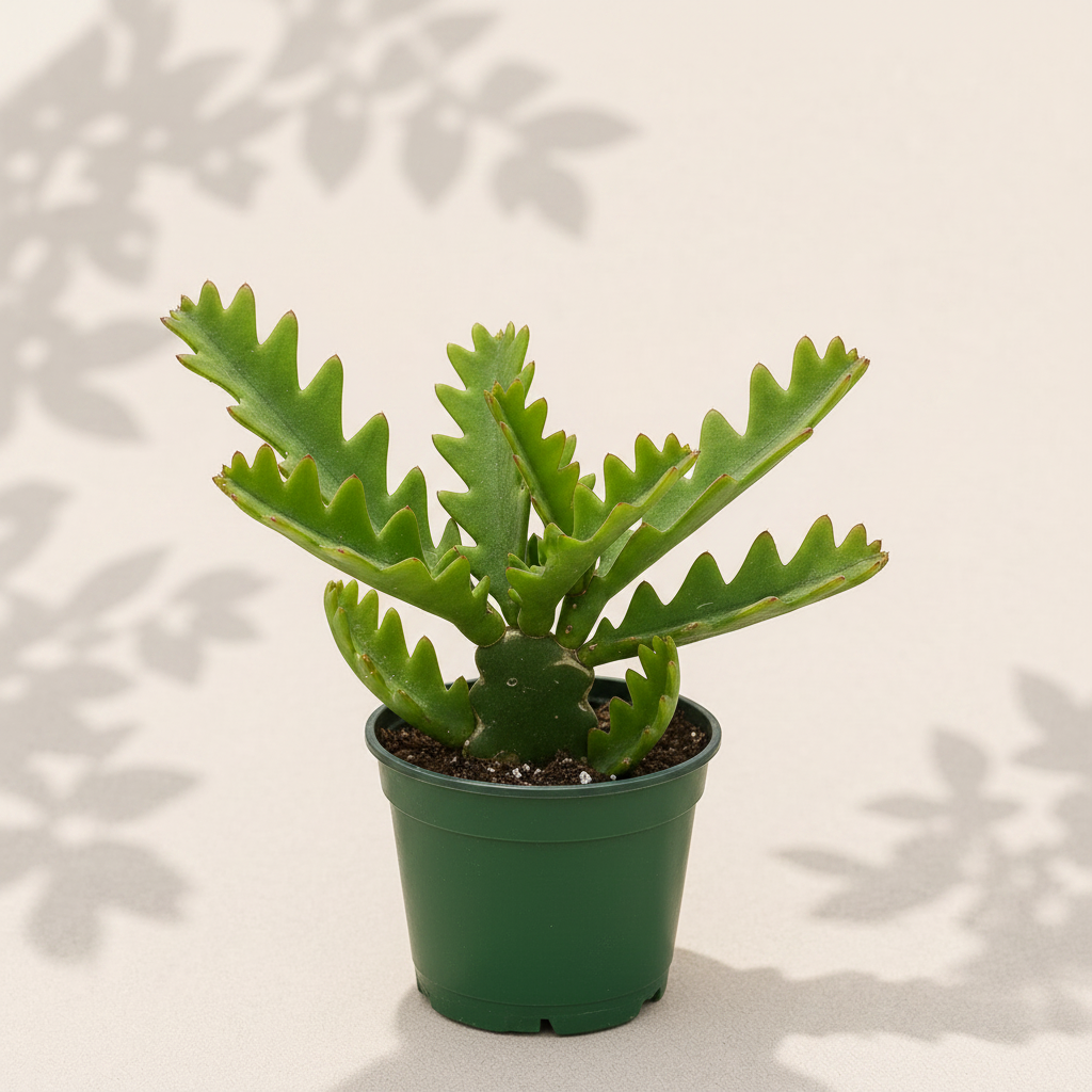Selenicereus Anthonyanus Fishbone Cactus 4 inch in dark green nursery pot