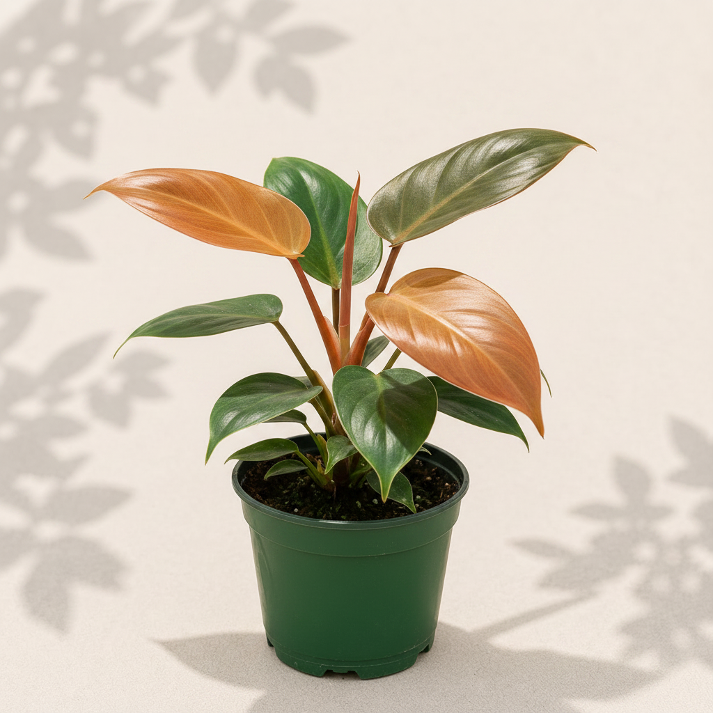 Philodendron McColley's Finale 3 inch starter plant in dark green nursery pot