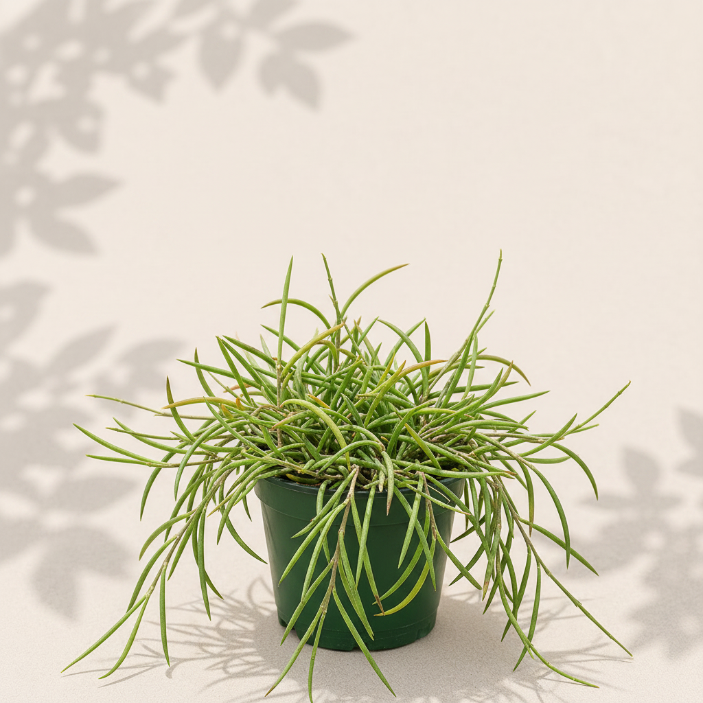 Hoya Retusa 4 inch houseplant in dark green nursery pot
