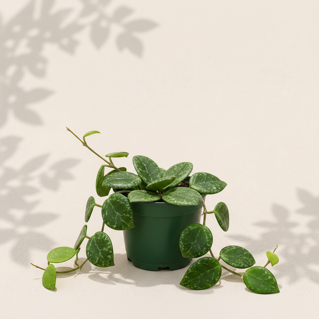 Hoya Noona 2 inch starter plant in dark green nursery pot