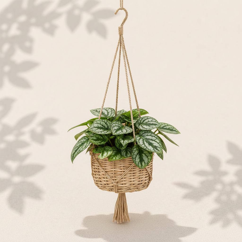 Pilea Aluminum Plant 6 inch hanging basket