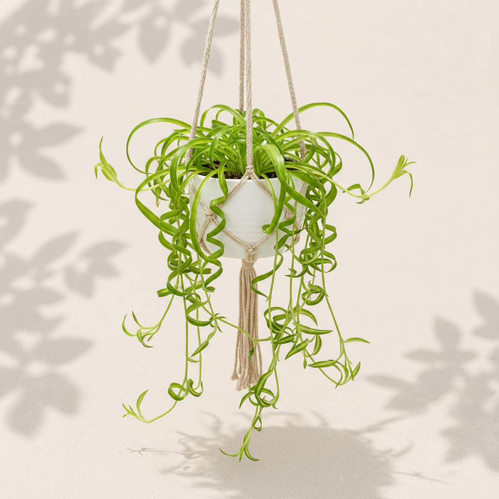 Spider Plant Bonnie Green 6 inch hanging basket