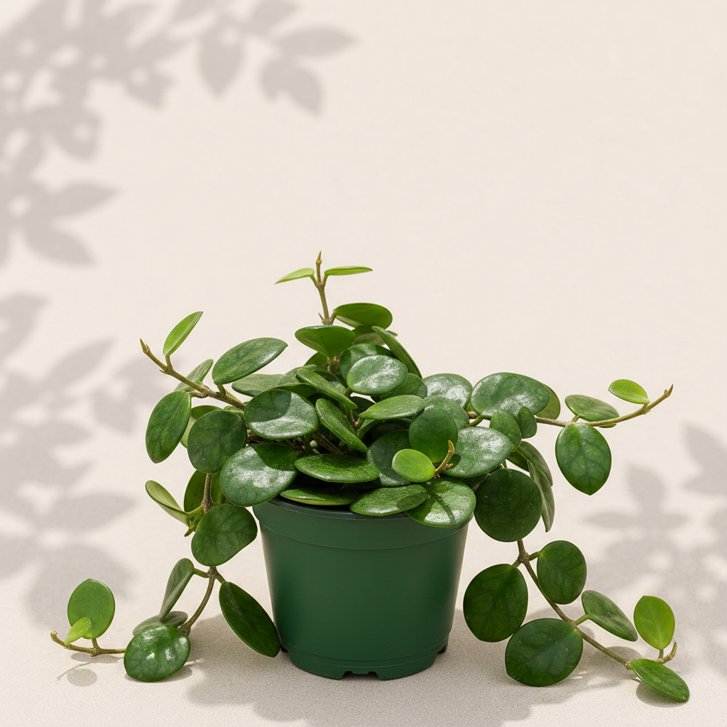 Hoya crassipetiolata 4 inch houseplant in dark green nursery pot