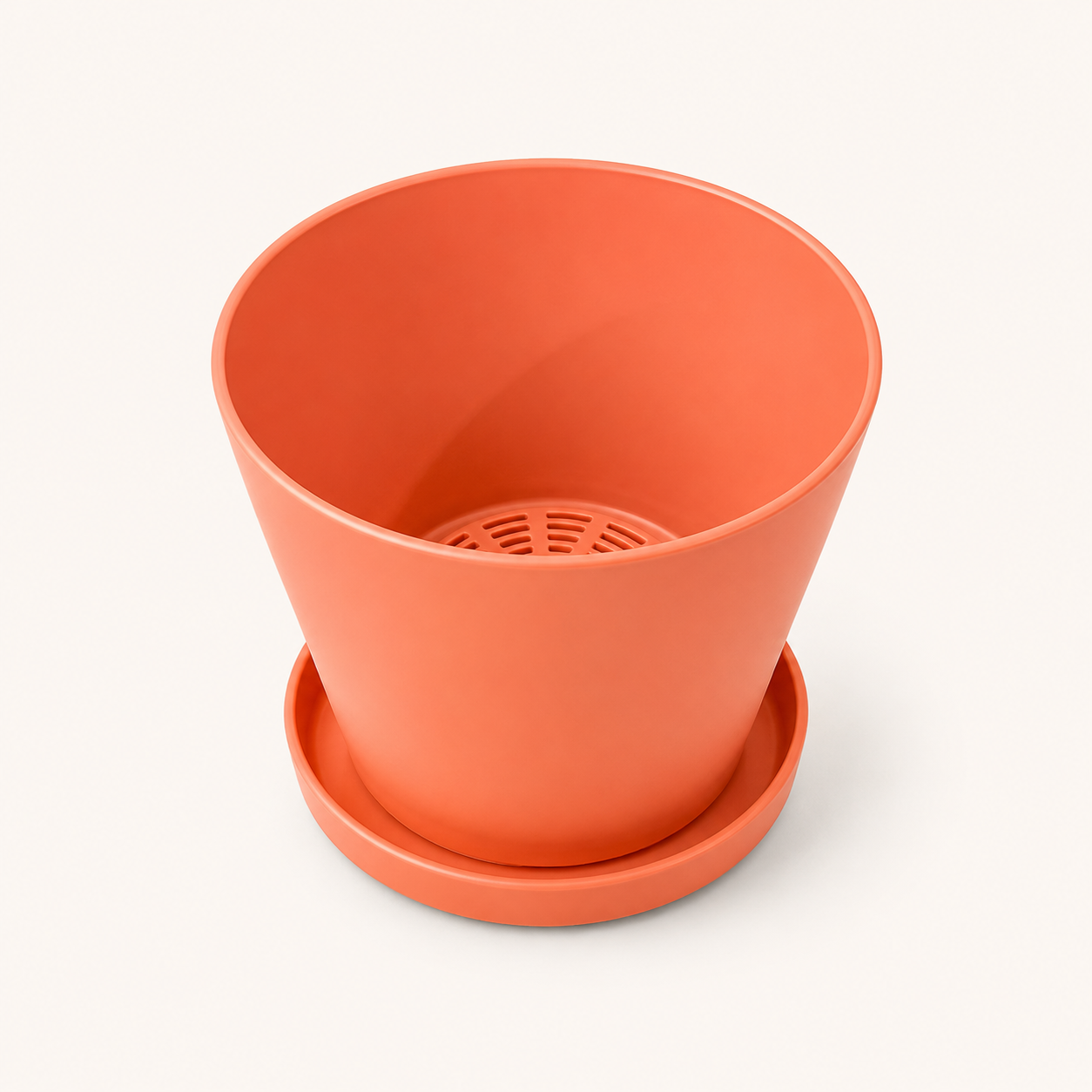 4" Pot and saucer - Pink