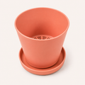 4" Pot and saucer - Salmon