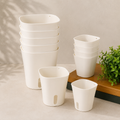 Self-watering planters in SM, MD and LG sizes with removable inserts and wicking ropes
