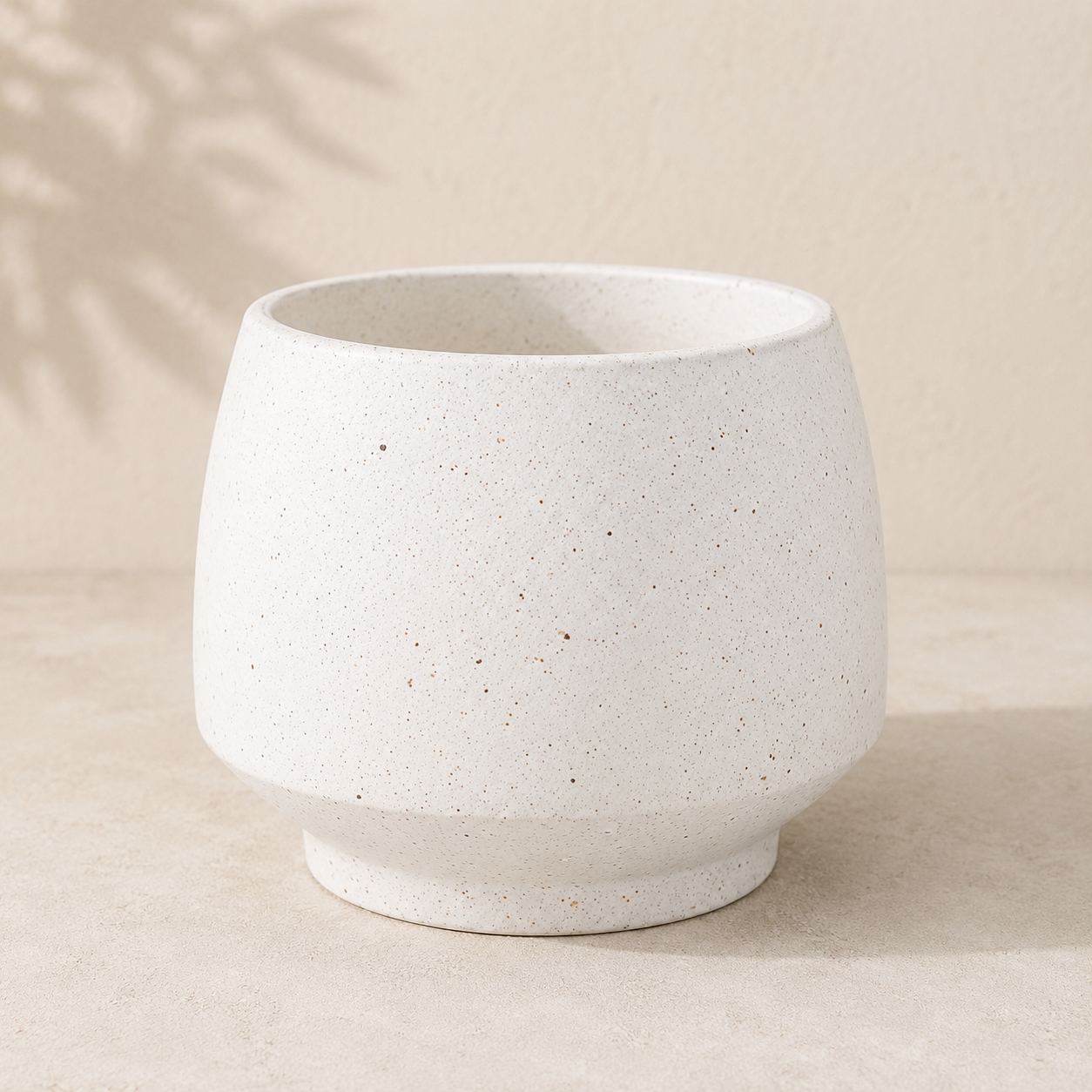4 inch Syndicate stoneware tapered pot with matte textured finish